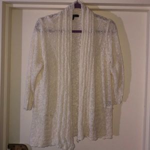Fever open weave open front cardigan in iv…